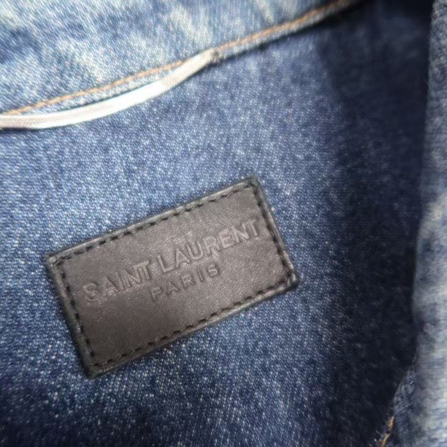 Saint Laurent Destroyed Denim Jacket