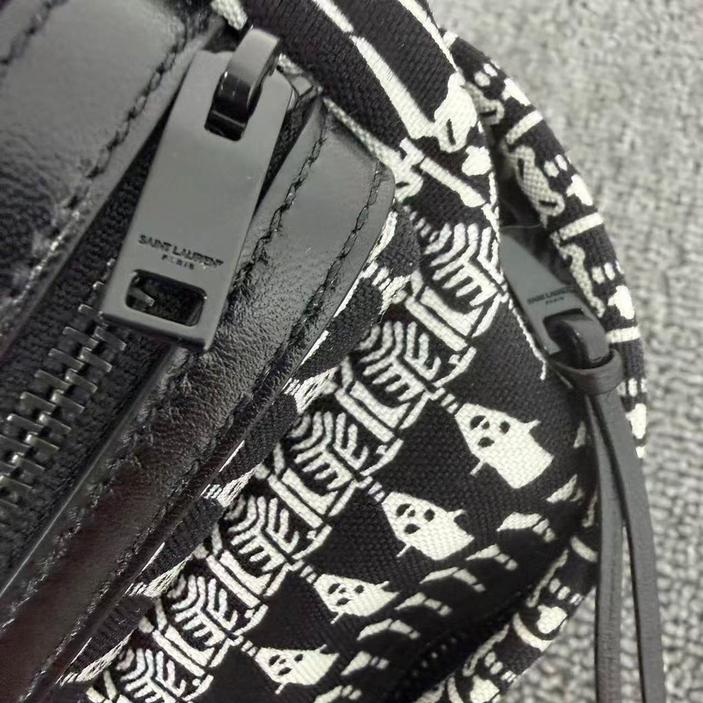 Sani Laurent Skeleton Print Mini Backpack Keychain