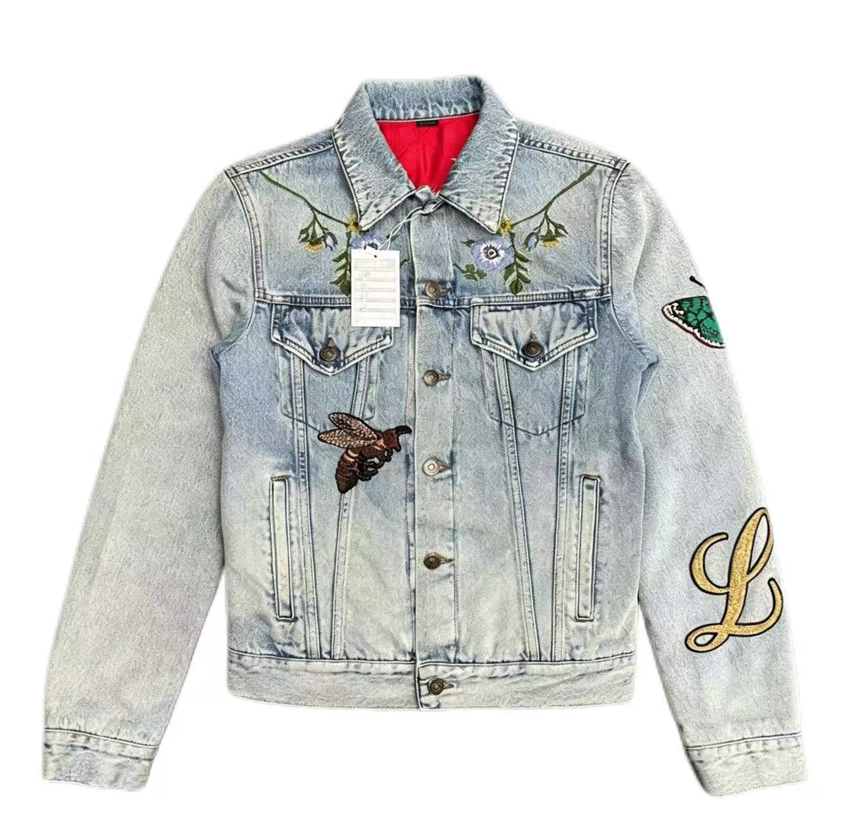 Gucci 16AW L'Aveugle Par Amour Tiger Embroidered Denim Jacket