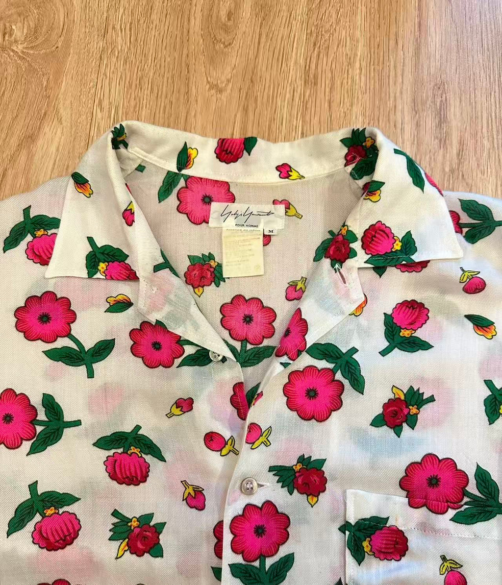 Yohji Yamamoto Pour Homme 96SS White Floral Shirt