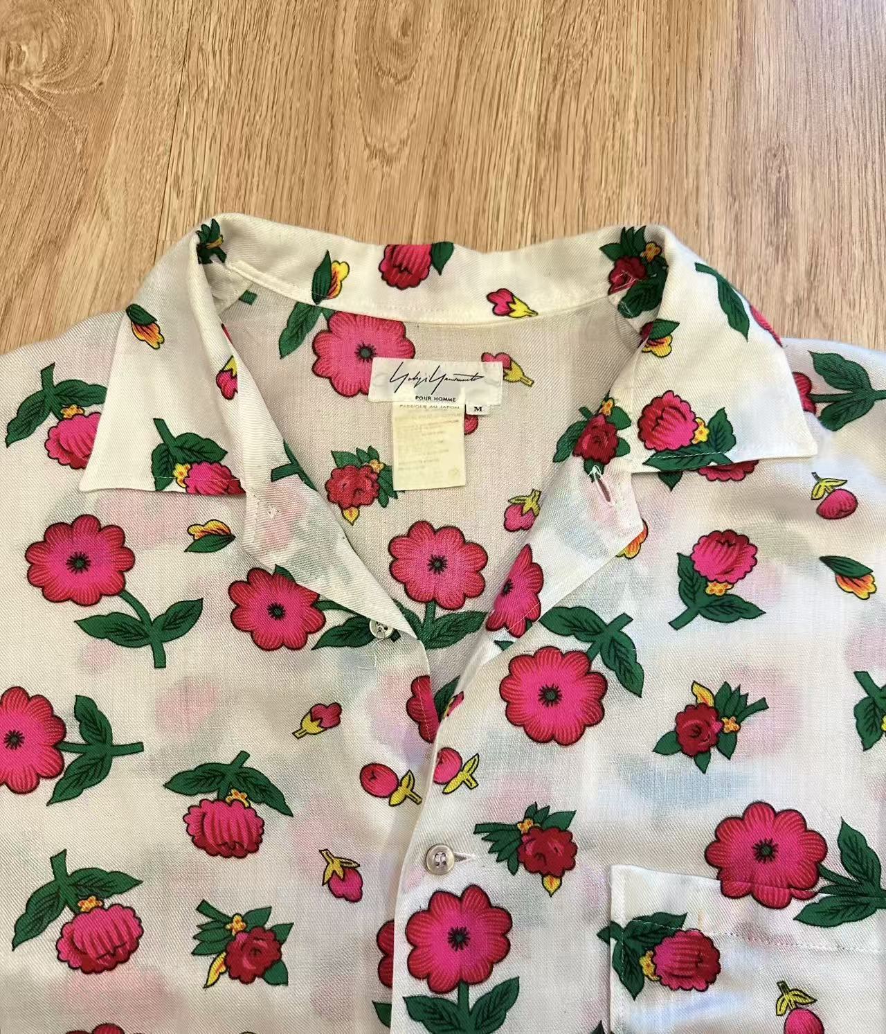 Yohji Yamamoto Pour Homme 96SS White Floral Shirt