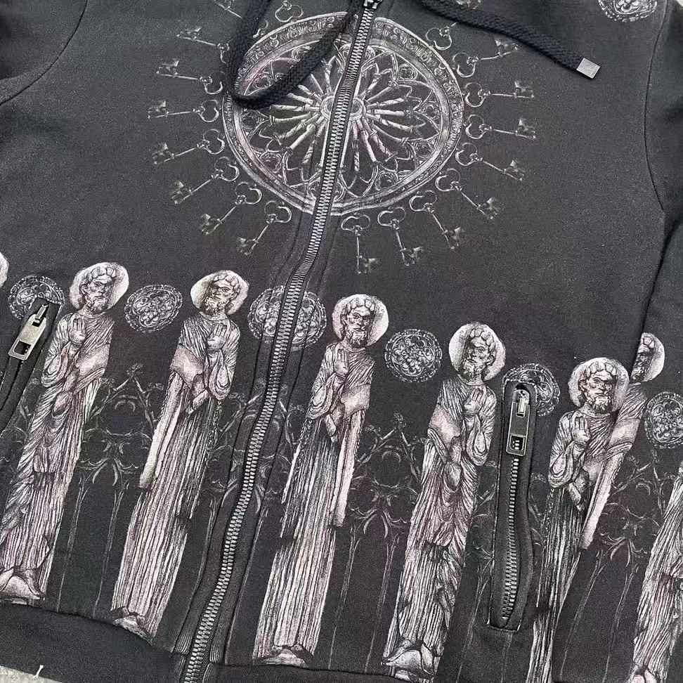 Dolce & Gabbana FW07 Saints Cathedral Rose Window Zip Up Hoodie
