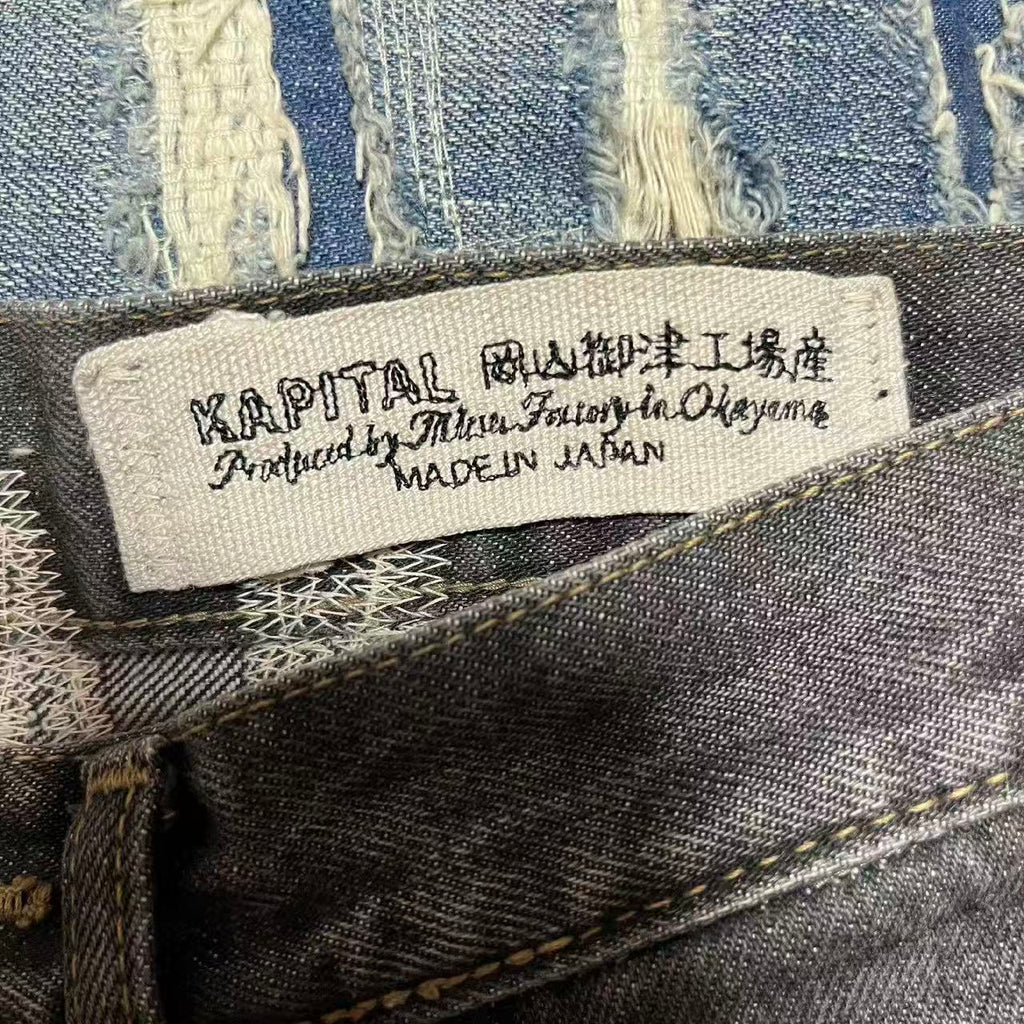 Kapital 18SS 14Oz Skeleton Denim Shorts
