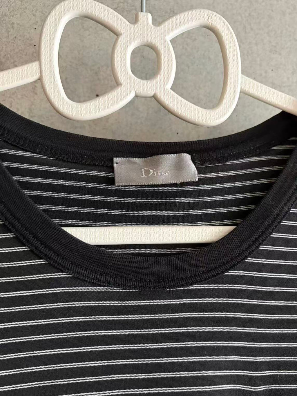 Dior Homme 07SS Epaulets Striped Pocket Tee