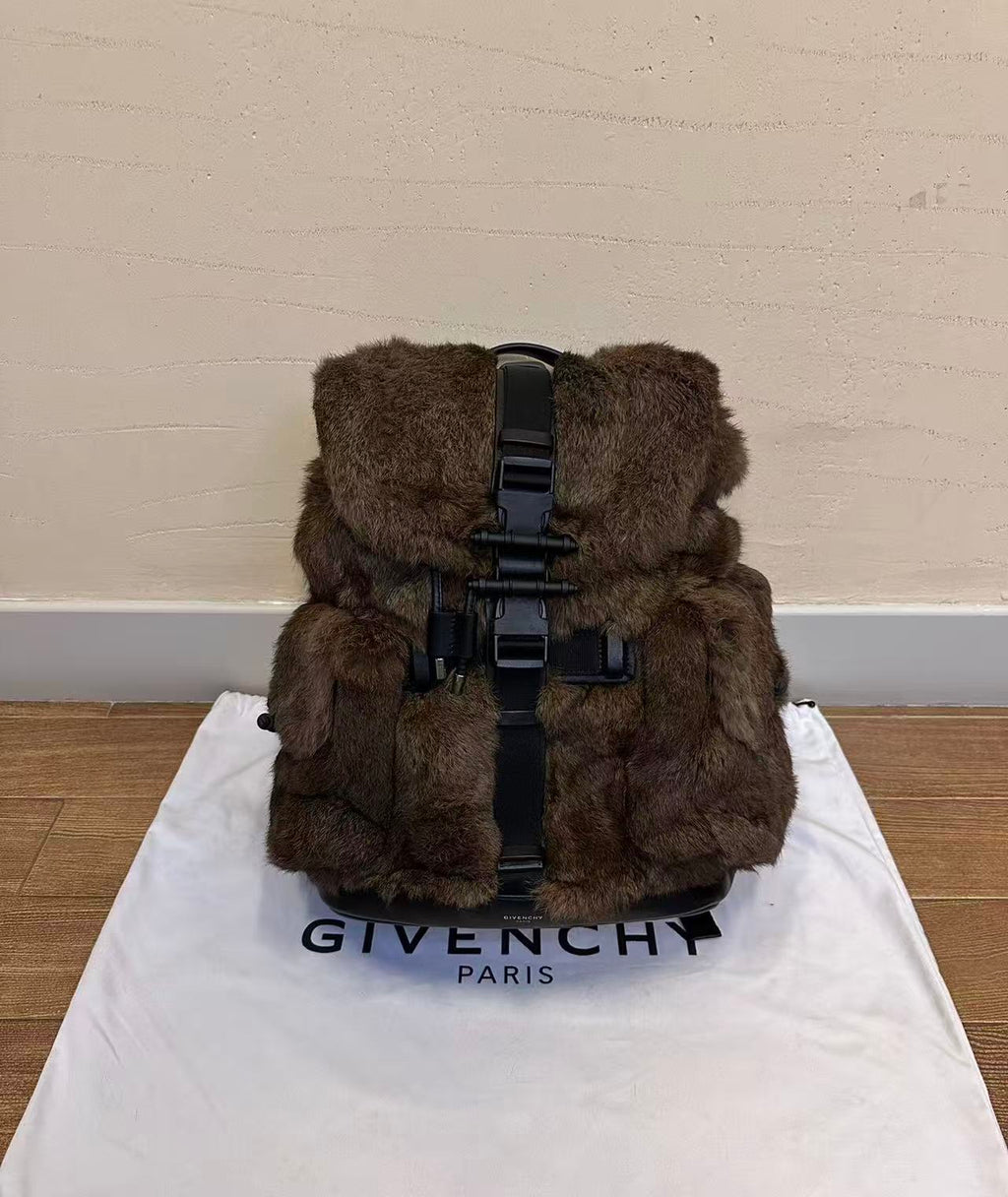 Givenchy Leather and Fur Backpack