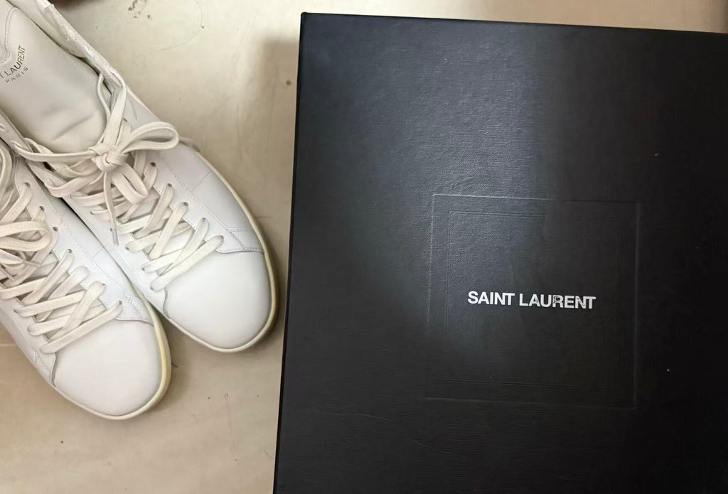 Saint Laurent 13FW SL01H Optic White Leather Sneaker