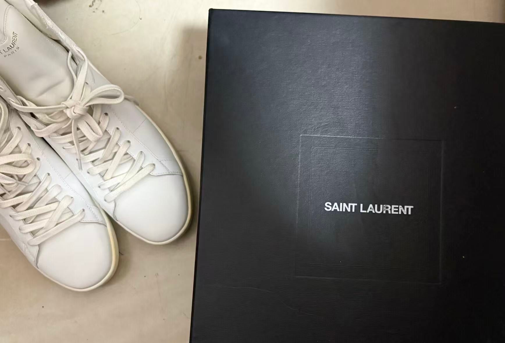 Saint Laurent 13FW SL01H Optic White Leather Sneaker