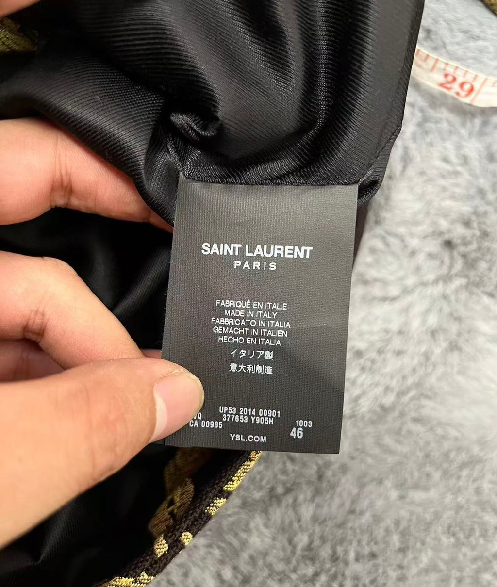 Saint Laurent 15SS Golden Dragon Embroidered Blouson Jacket
