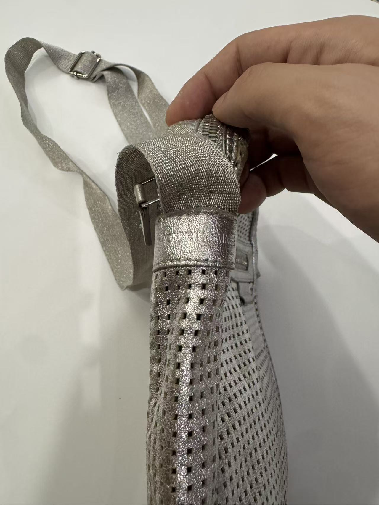Dior homme 07ss Silver Lacquered Cutout Lambskin Bag