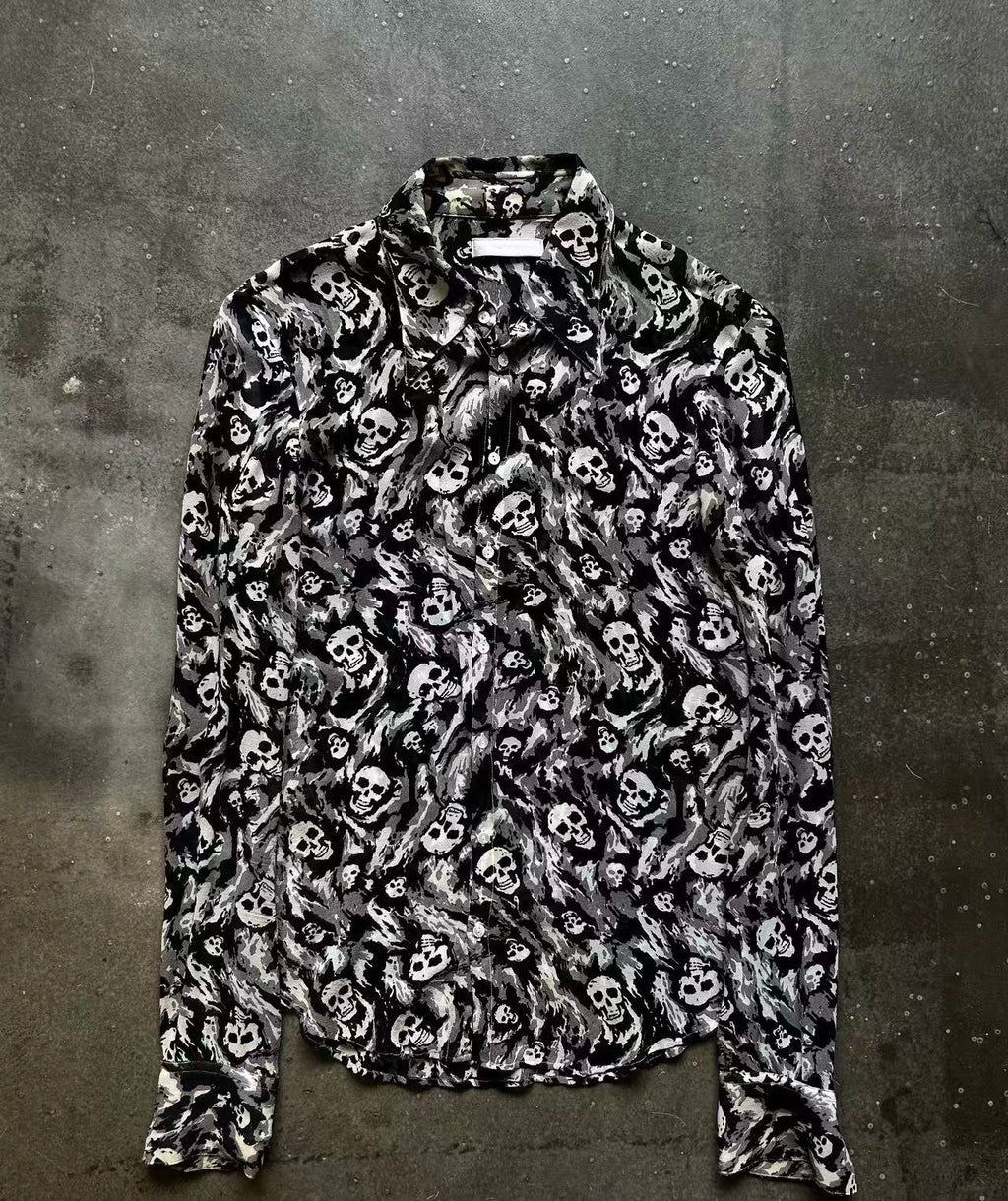 Number Nine 01ss Skull Print Shirt