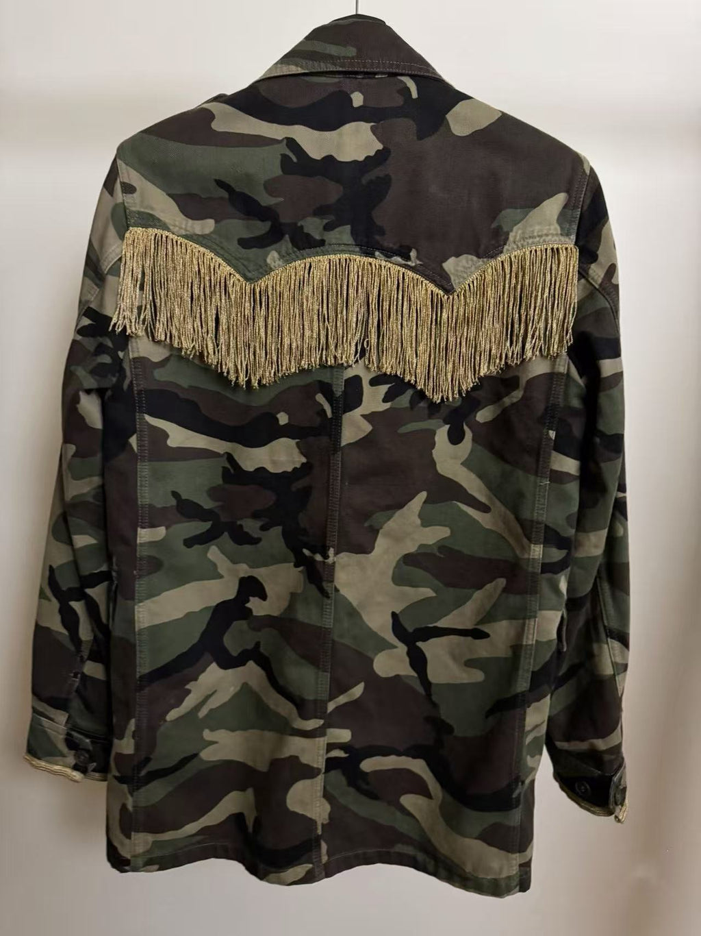 Saint Laurent 15SS Fringe Military Jacket