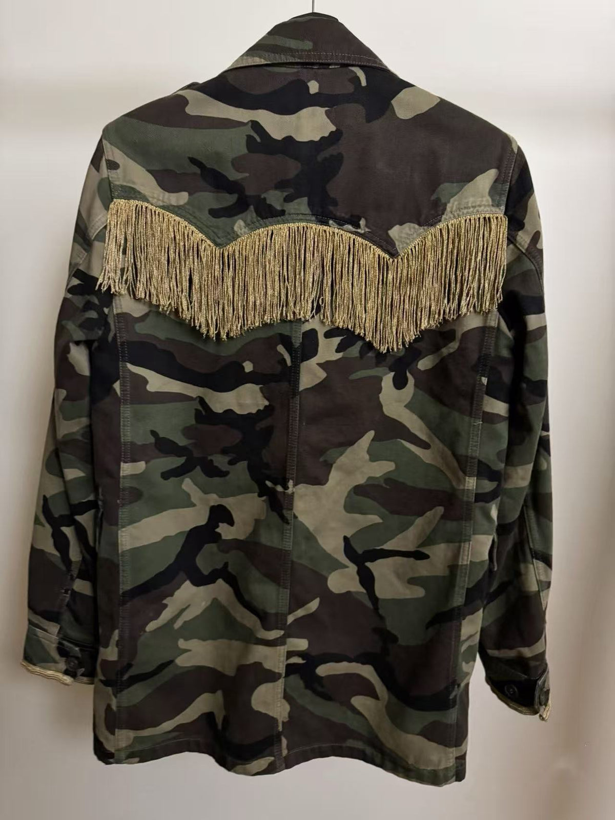 Saint Laurent 15SS Fringe Military Jacket