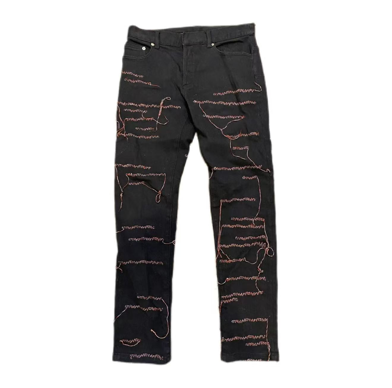 Dior Homme 16FW Red Stitched Jeans