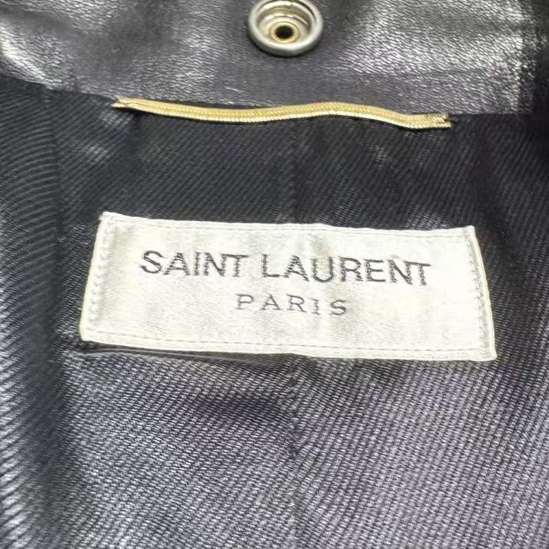 Saint Laurent 14AW Fur Leather Biker Jacket