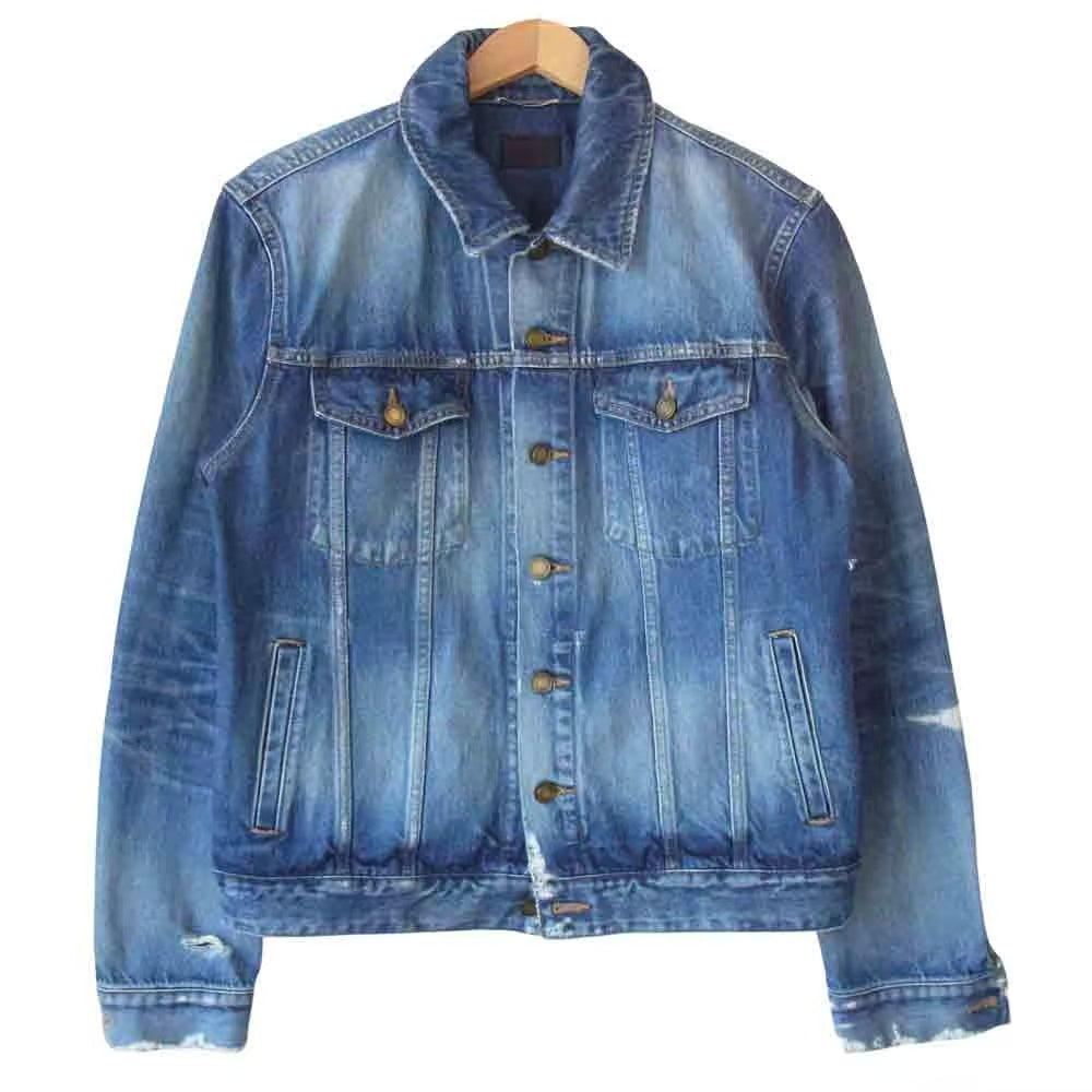 Saint Laurent Destroyed Denim Jacket