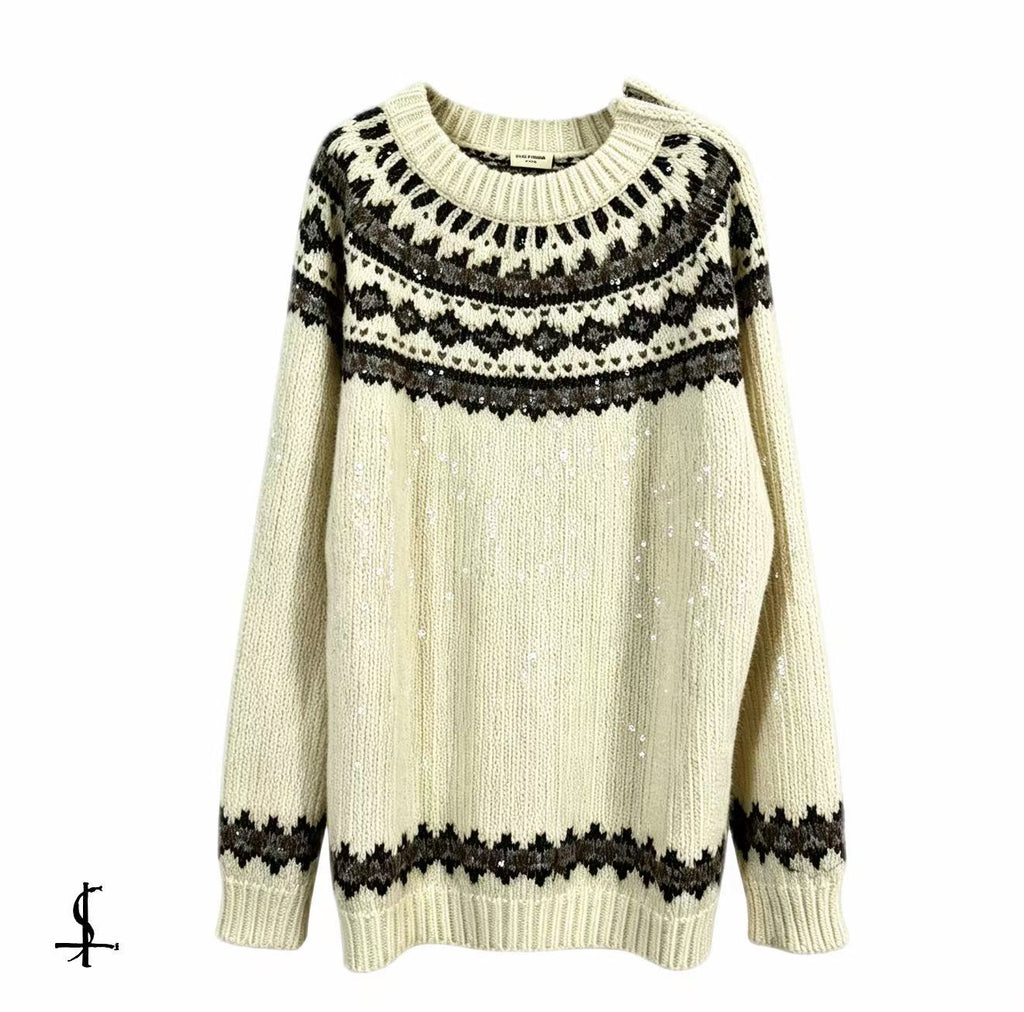 Saint Laurent 13FW Runway Sequin Sweater