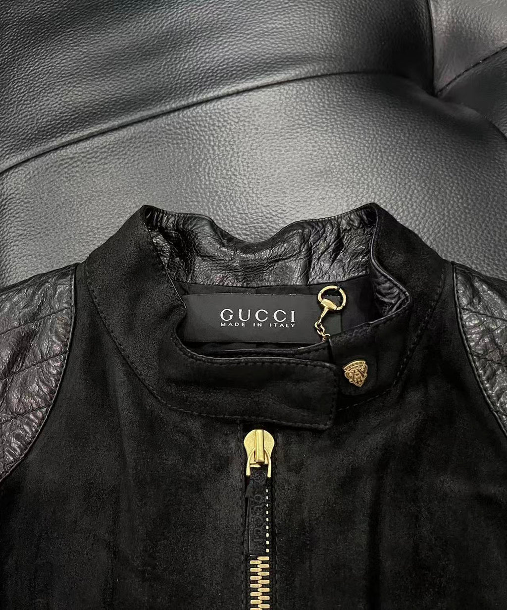 Gucci Tom Ford 00ss Cotton Leather Jacket