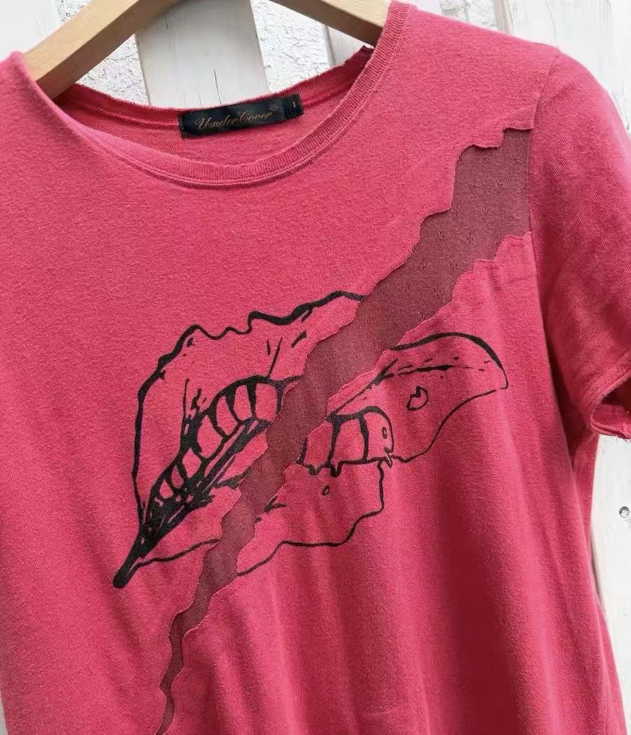 Undercover 05SS Torn Lip Print Tee