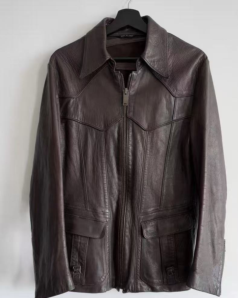 Gucci by Tom Ford 04SS Western Leather Blazer Jacket