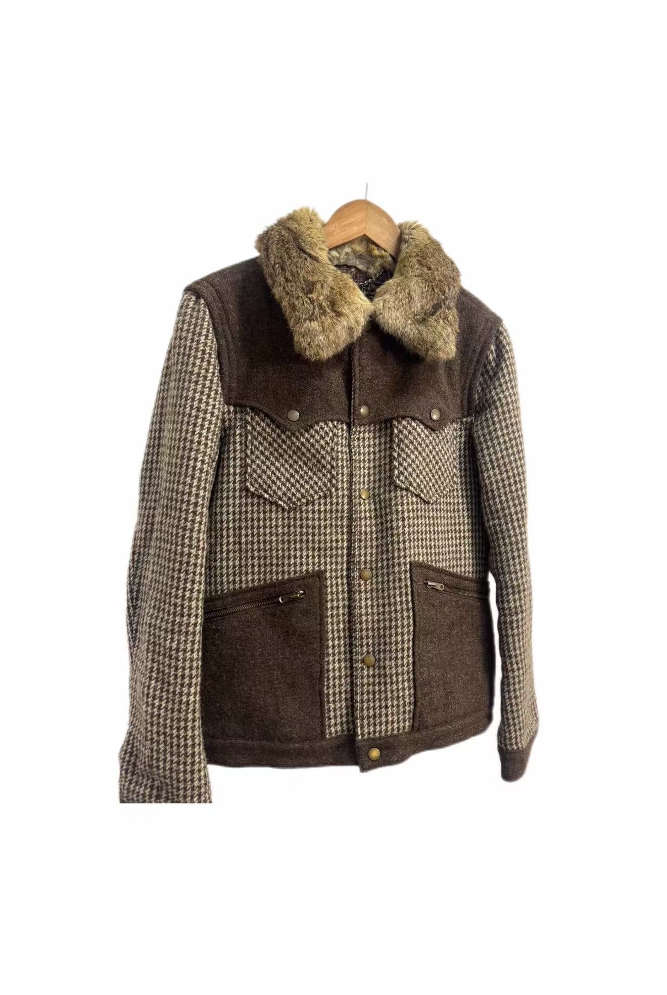 Number (N)ine 02AW "George" Rabbit Fur Collar Jacket