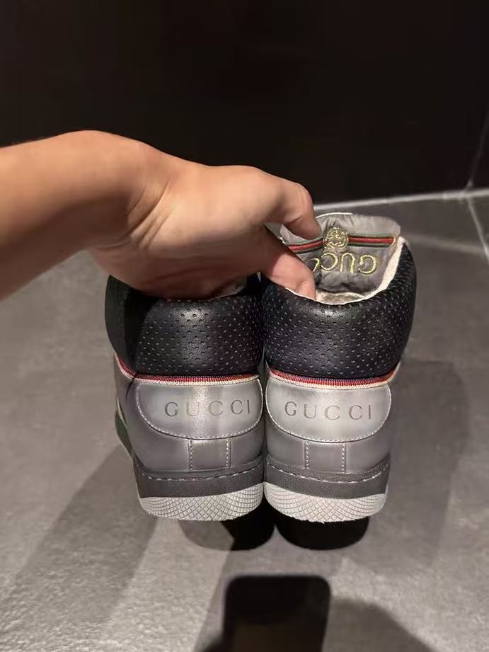 Gucci Screener Leather High-Top Sneakers