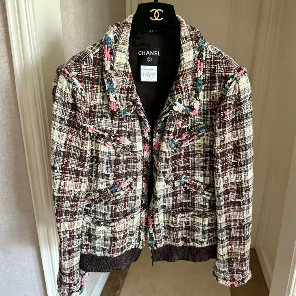 Chanel 08C Tweed Bomber Jacket