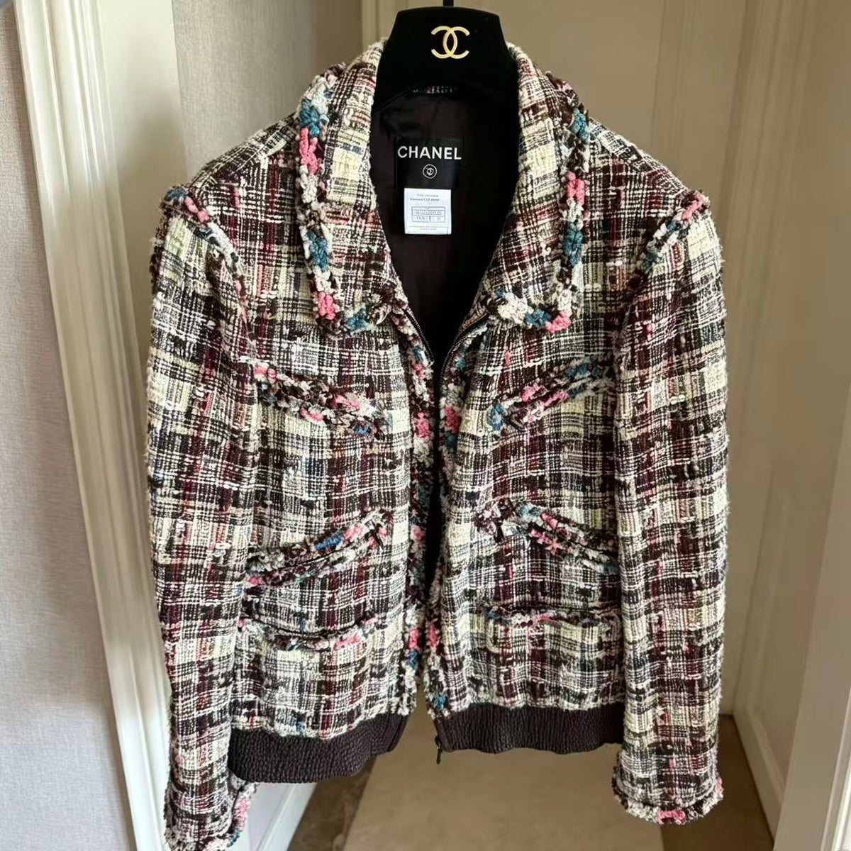 Chanel 08C Tweed Bomber Jacket