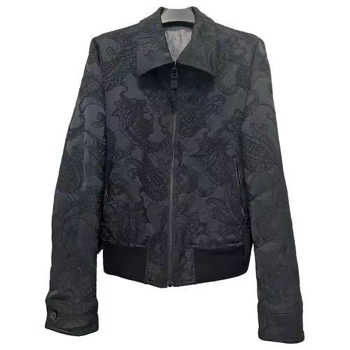 Alexander McQueen  Paisley Embroidered Bomber Flight Jacket