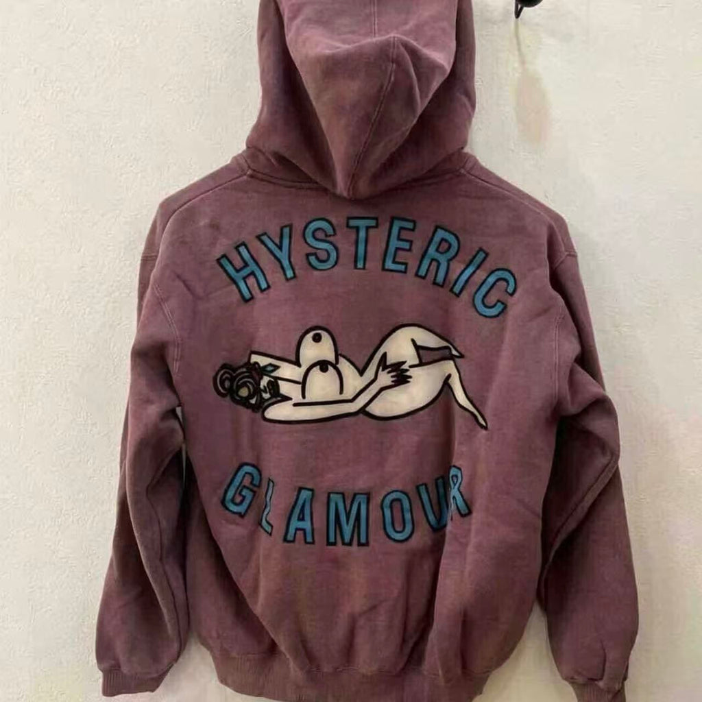 Hysteric Glamour Vintage Iconic Women Sleep Zip Up Hoodie