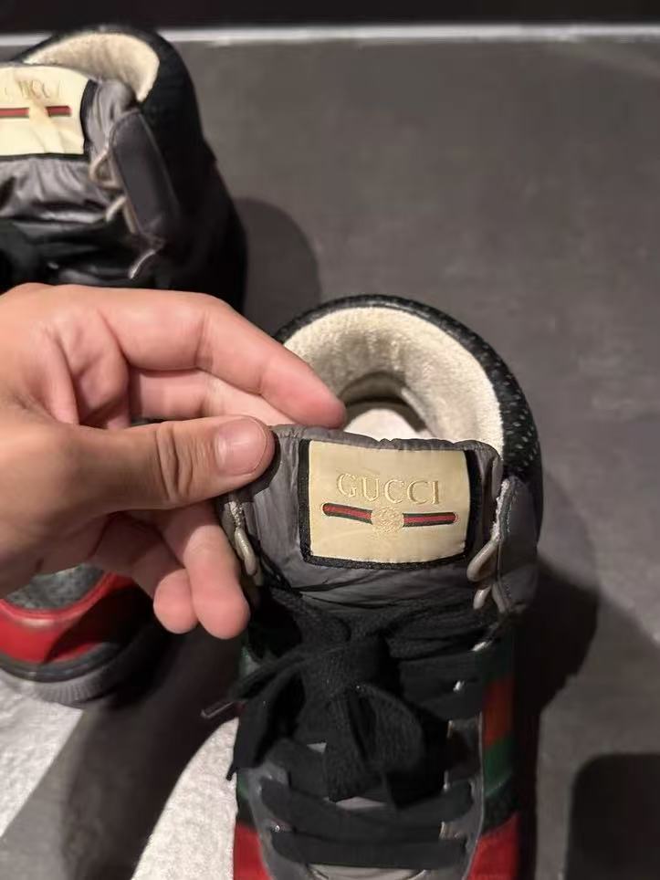 Gucci Screener Leather High-Top Sneakers