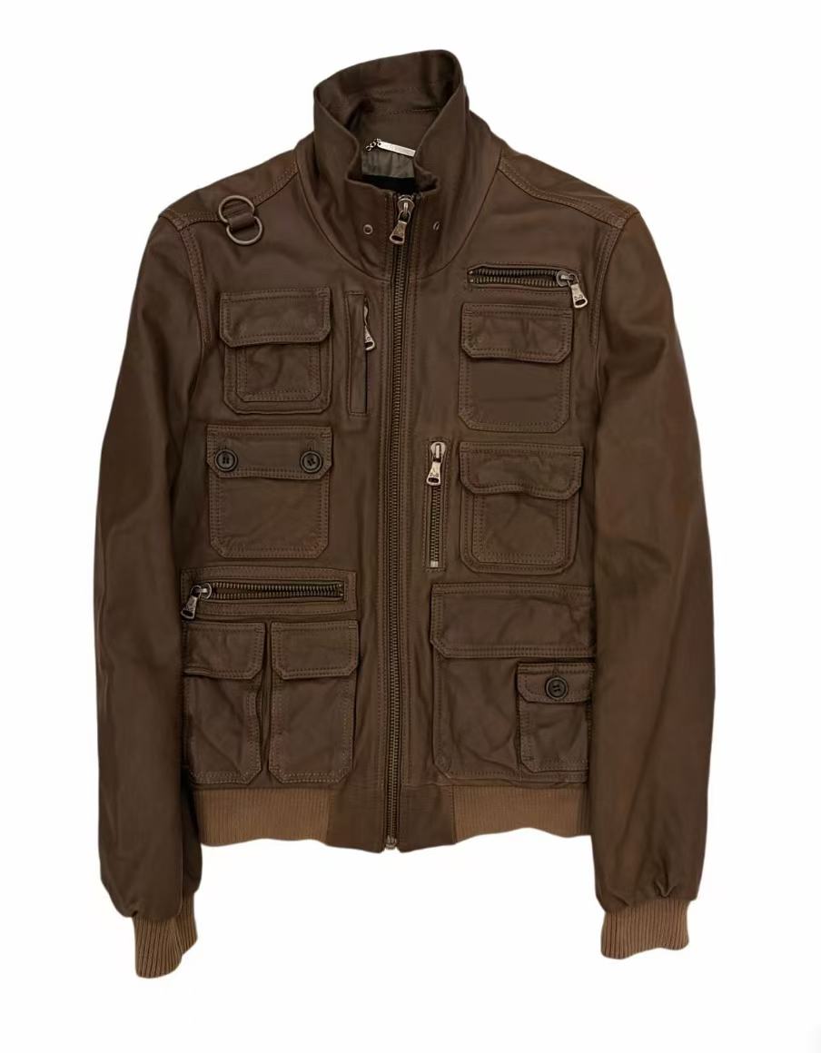 Dolce&Gabbana 08AW Cargo Leather Jacket
