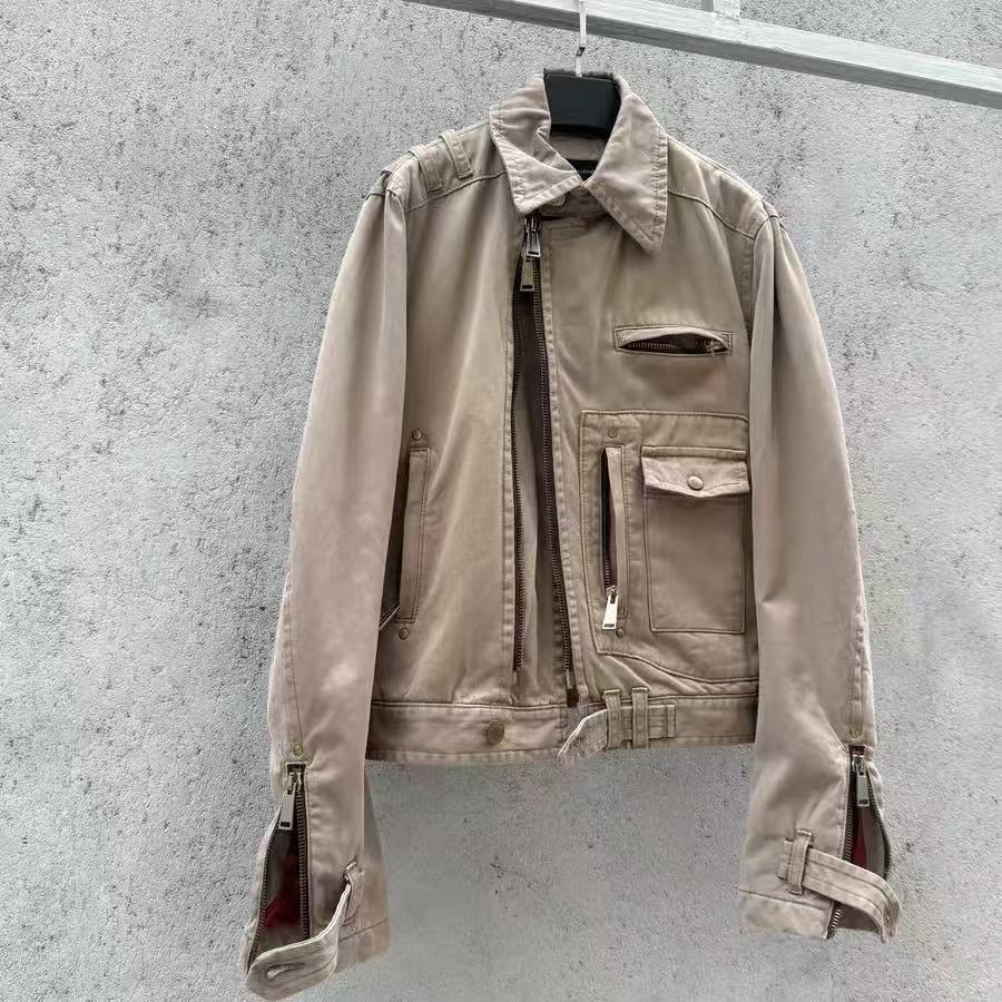 Dsquared 2 00s Vintage Zip-up Denim Biker Jacket