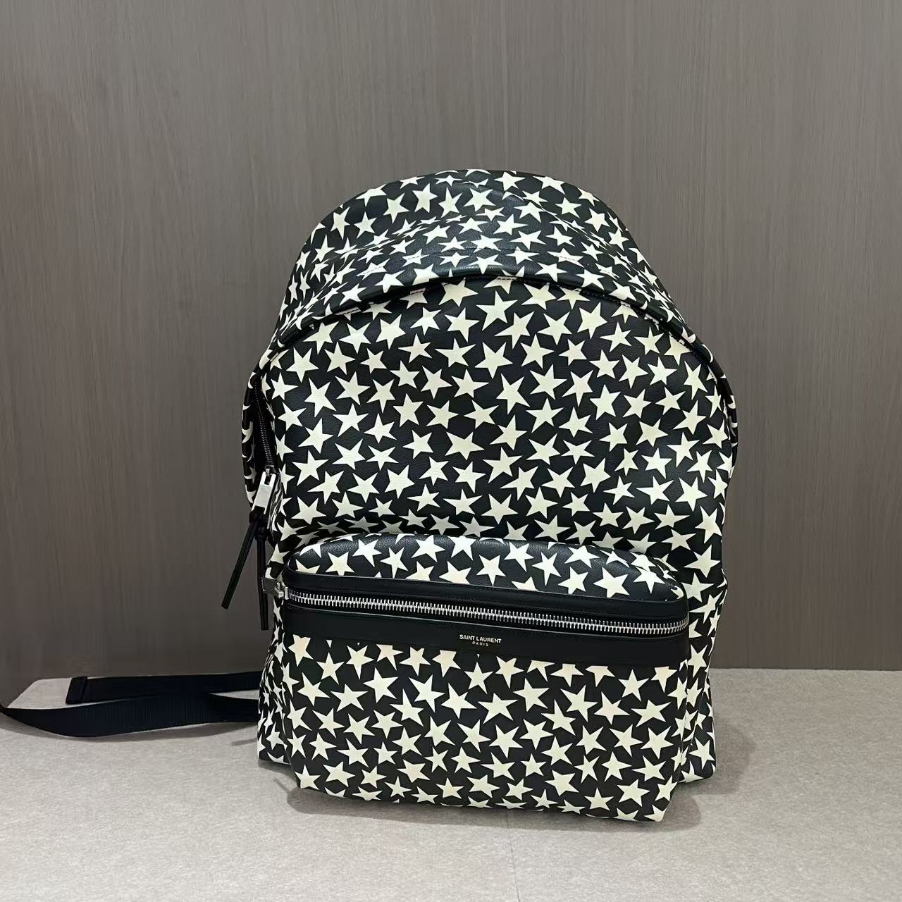 Saint Laurent Calfskin Star Print Hunting Backpack