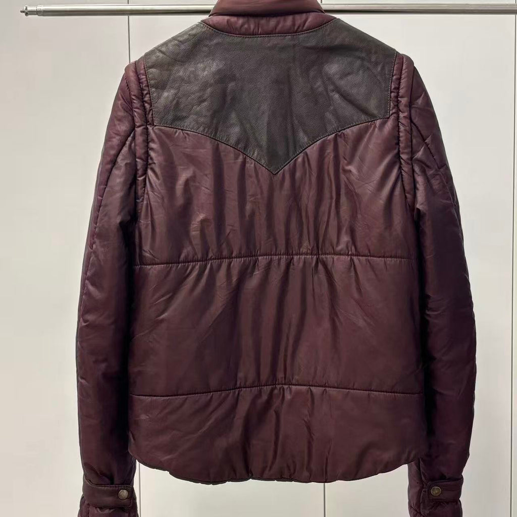 Maison Martin Margiela 06AW Deconstructed Leather Panel Down Jacket