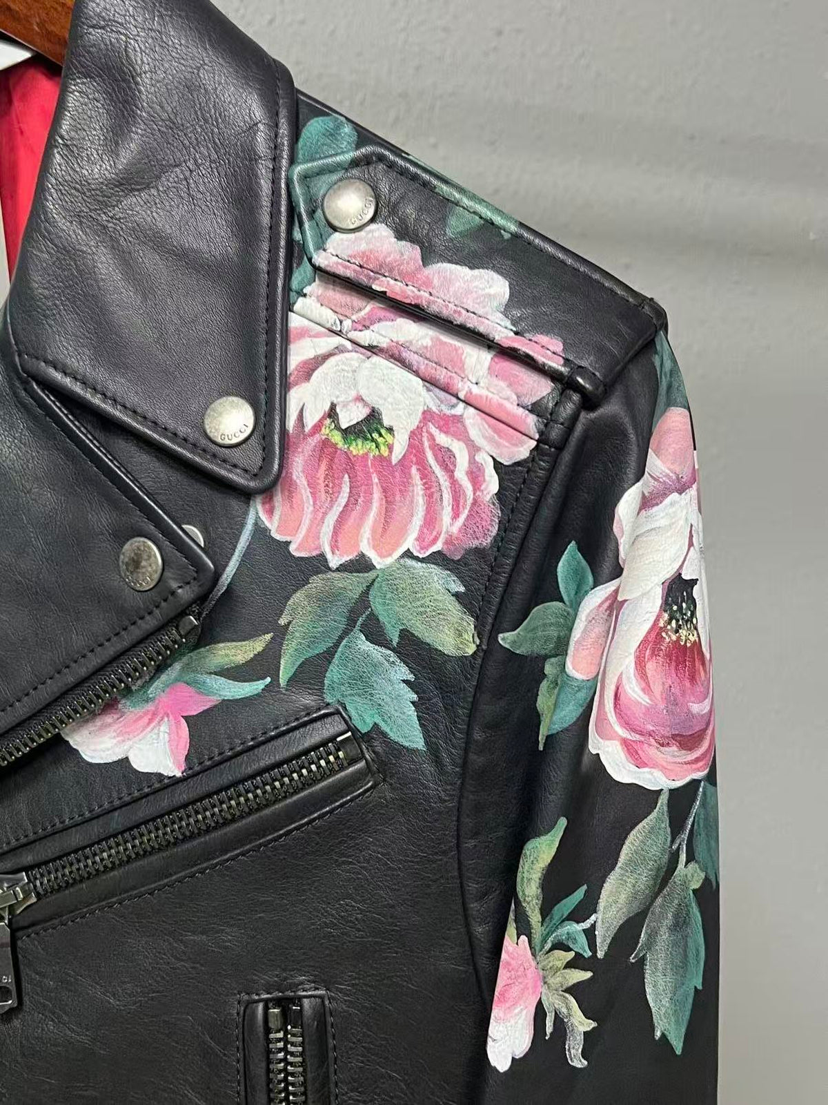 Gucci 16FW DIY Tiger Print Leather Jacket