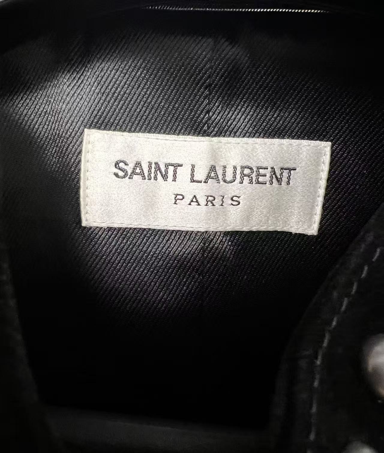 Saint Laurent Studded High Neck Bomber Jacket