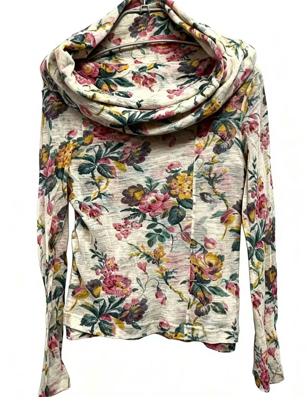 Junya Watanabe 2004AD Floral Cowl Neck Shirt