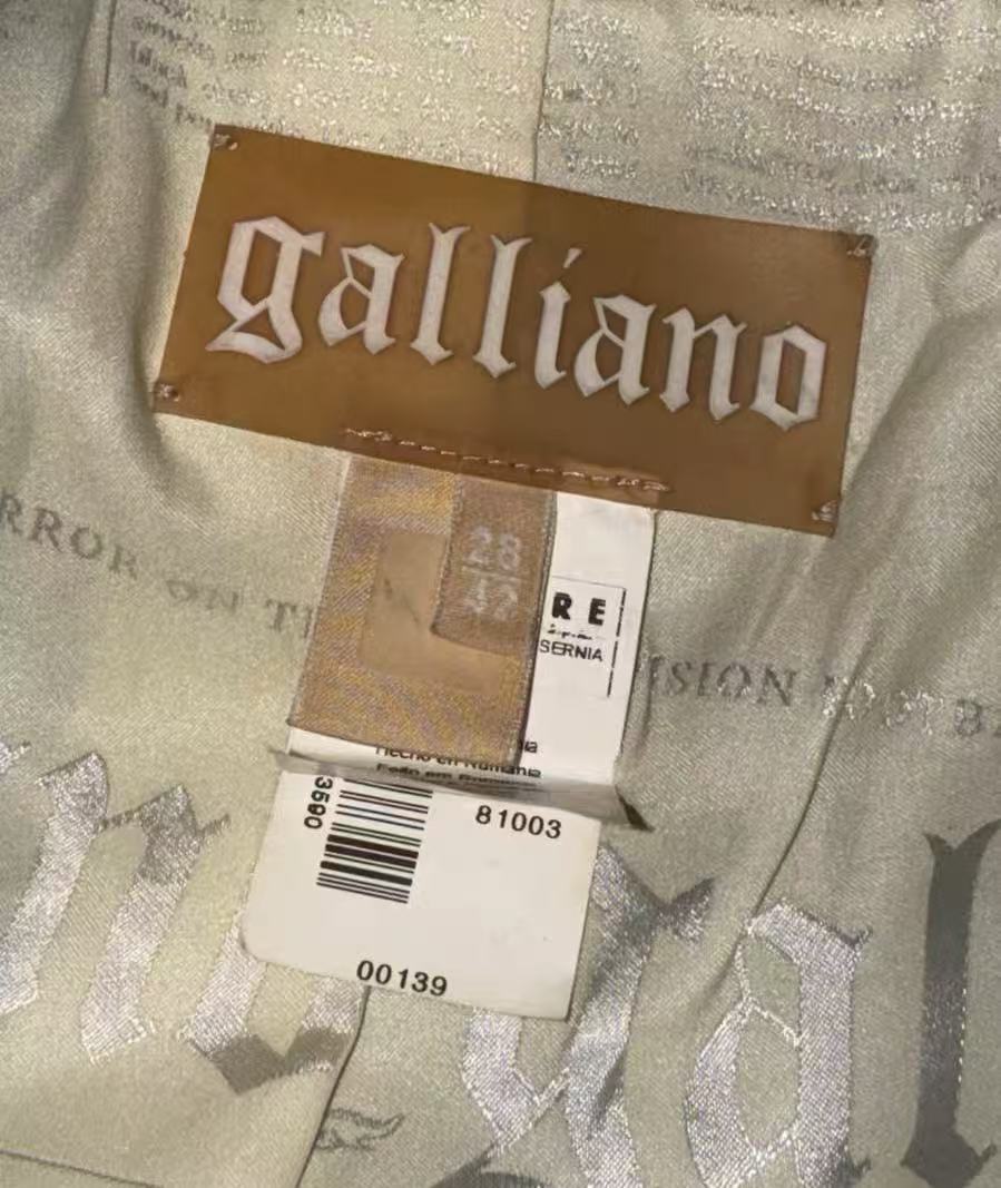 John galliano vintage silver jacket