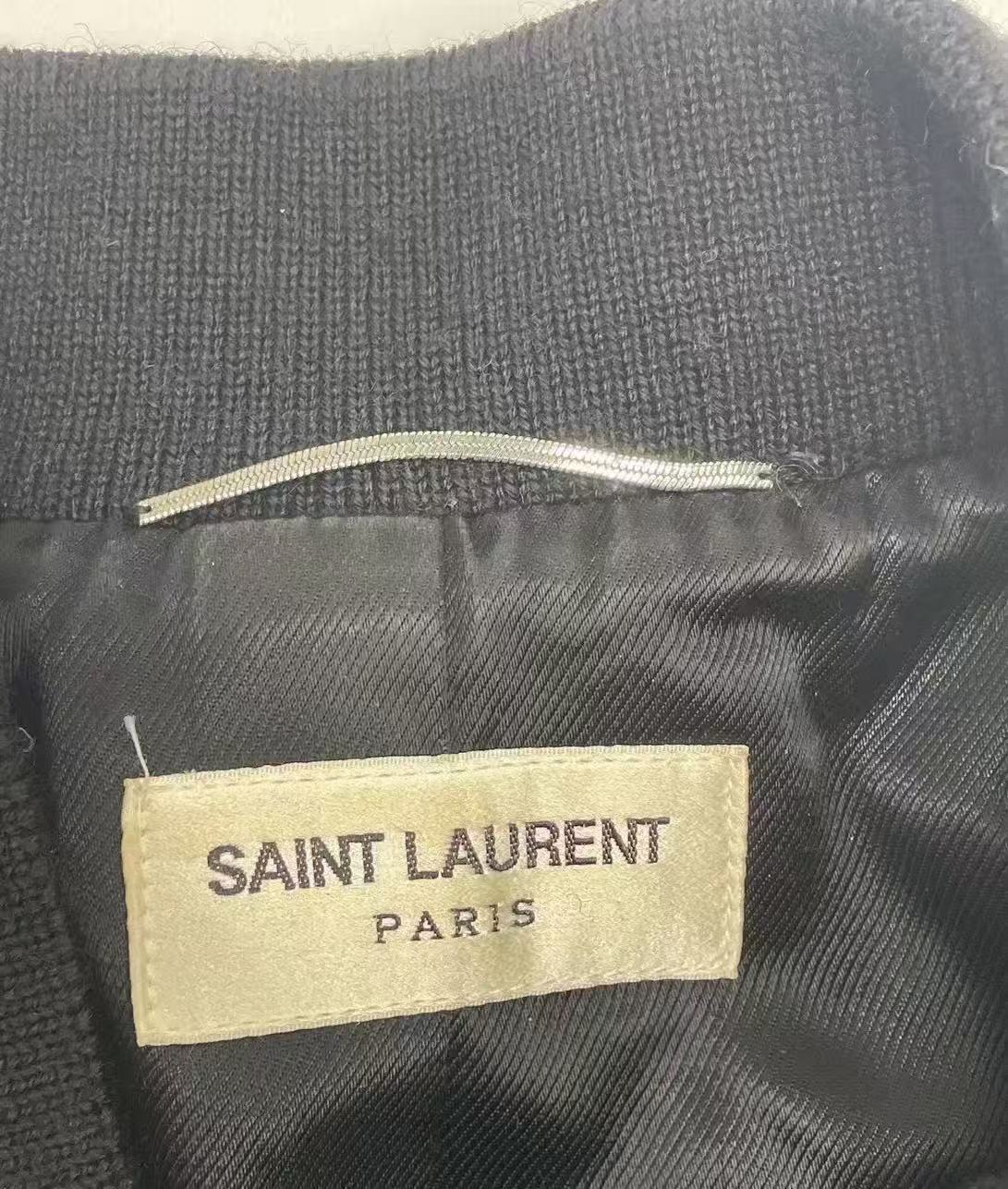 Saint Laurent 19FW Embellished Velvet Bomber Jacket