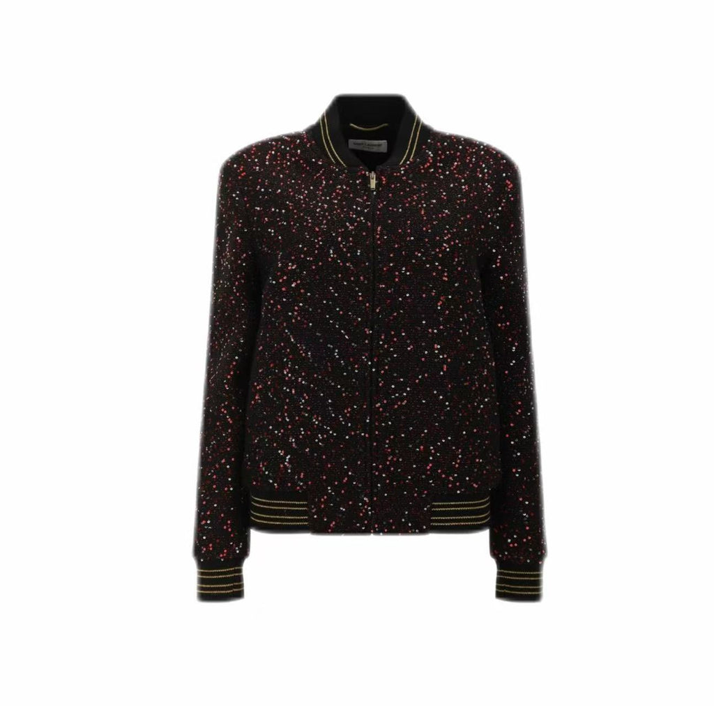 Saint Laurent Sequinned Bomber Jacket