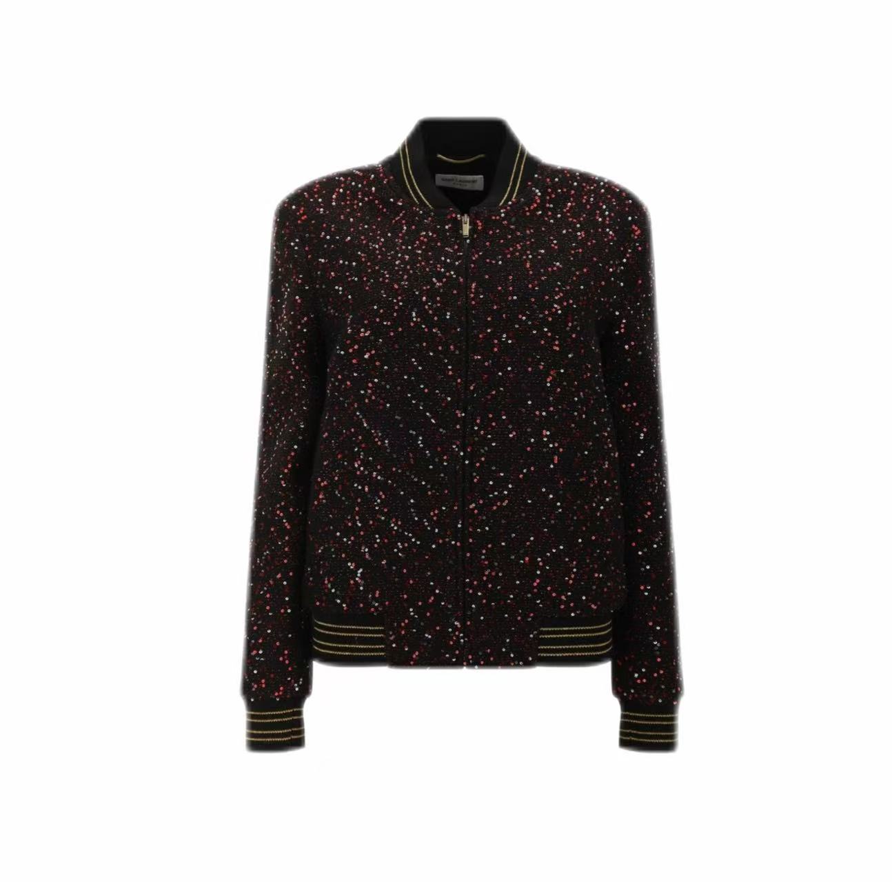 Saint Laurent Sequinned Bomber Jacket