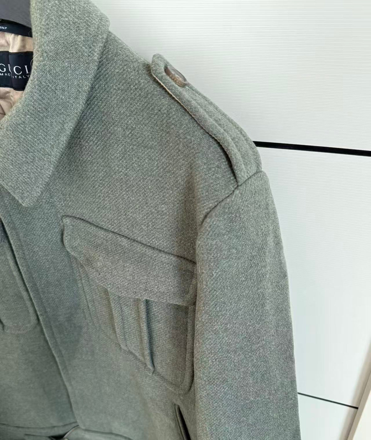 Gucci By Tom Ford Military Cropped Wool Jacket