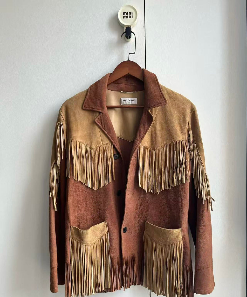 Saint Laurent 16SS Fringe Leather Jacket