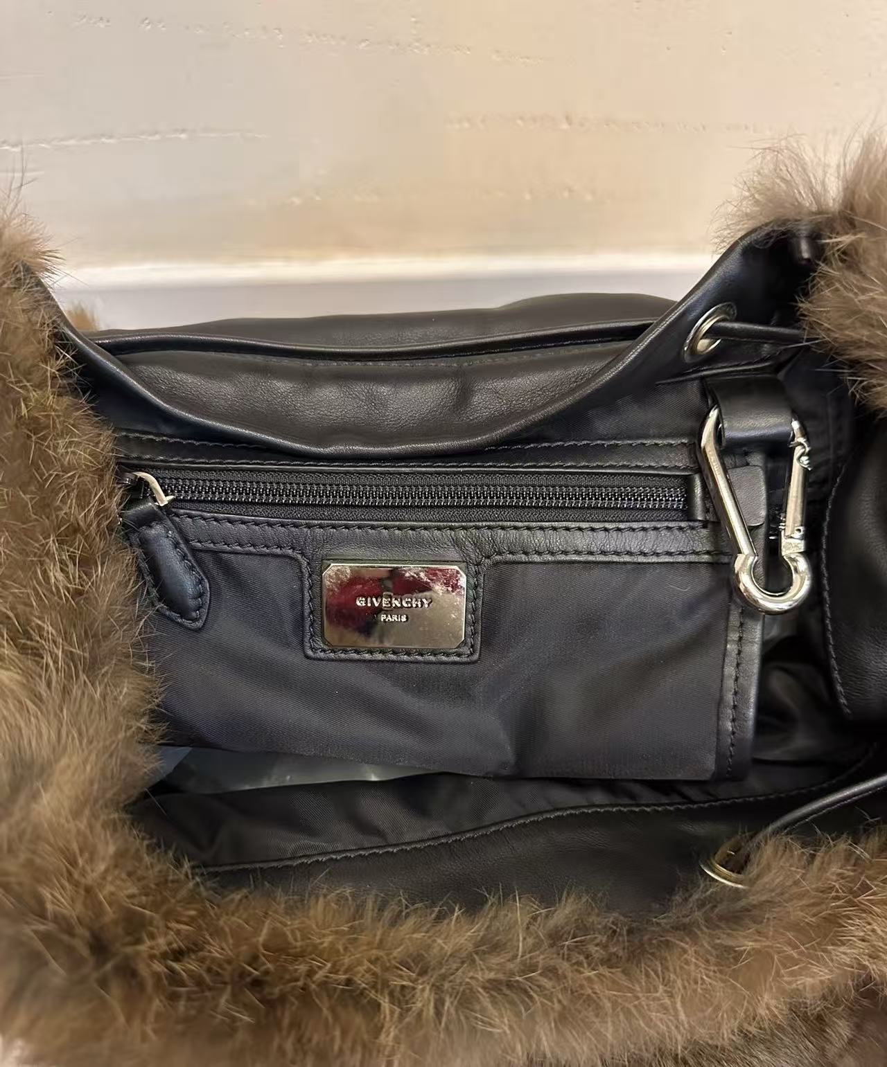 Givenchy Leather and Fur Backpack