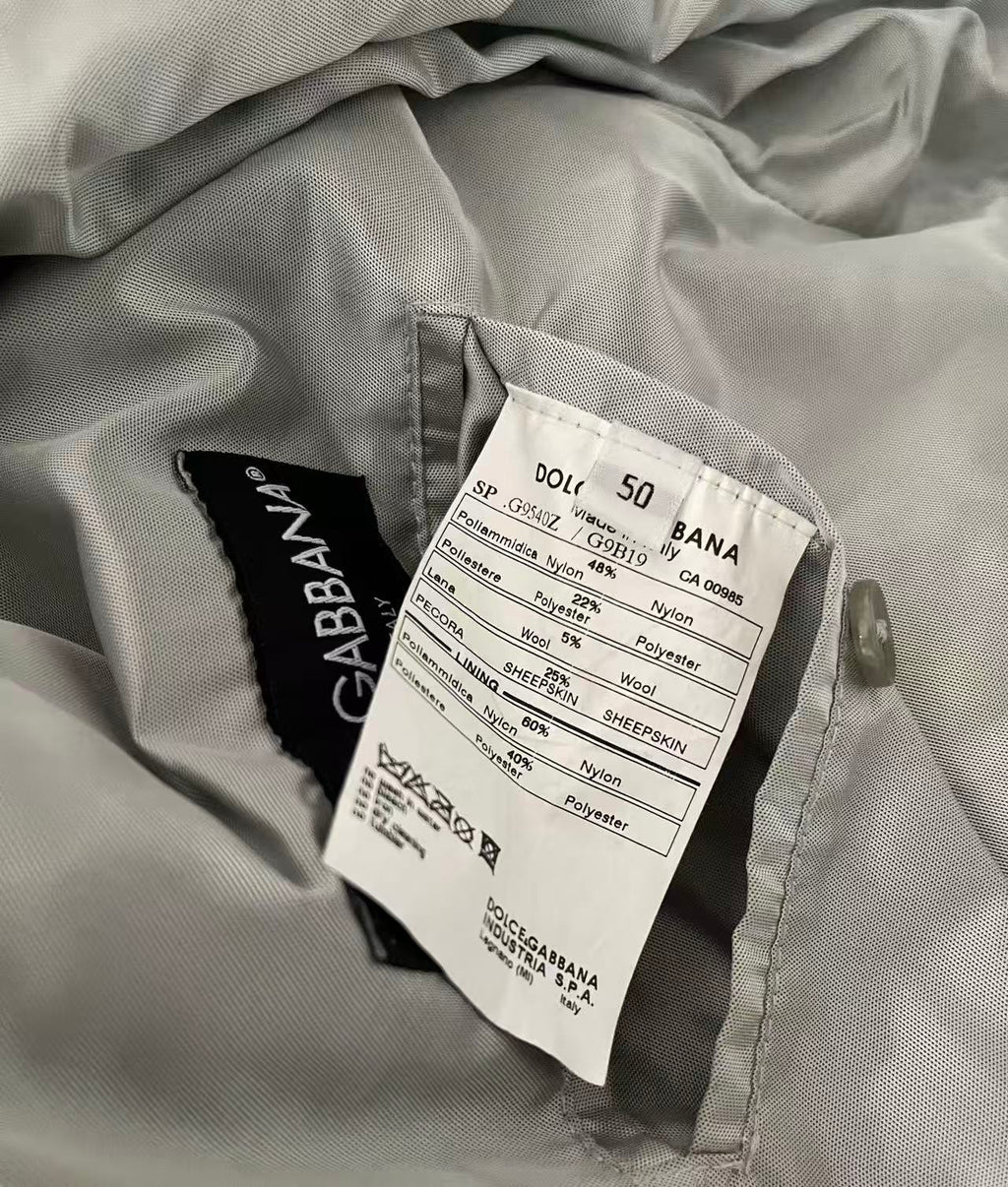Dolce&Gabbana 07AW Wool Fur Patch Nylon Jacket