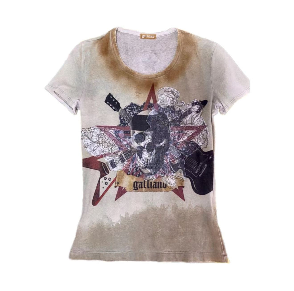 John Galliano Vintage Skull Tee