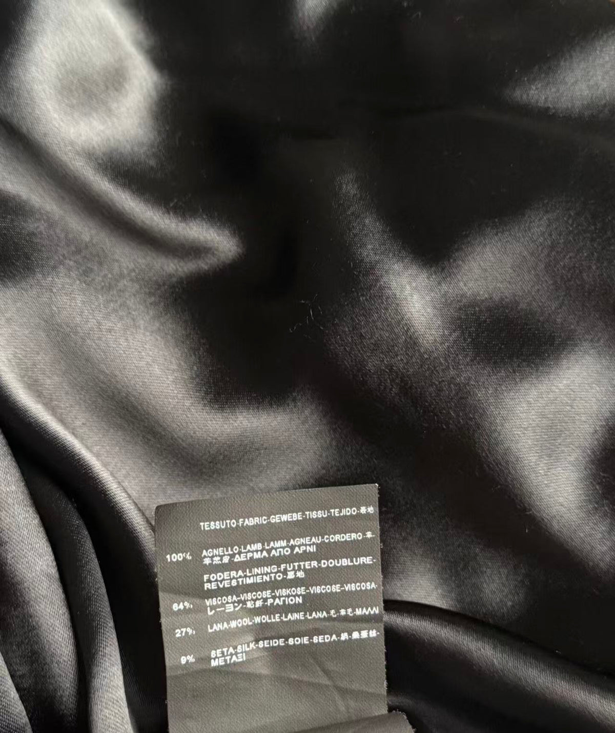 Saint Laurent 15AW Black and White Tiger Stripe Full Lambskin Shearling Fur Overcoat