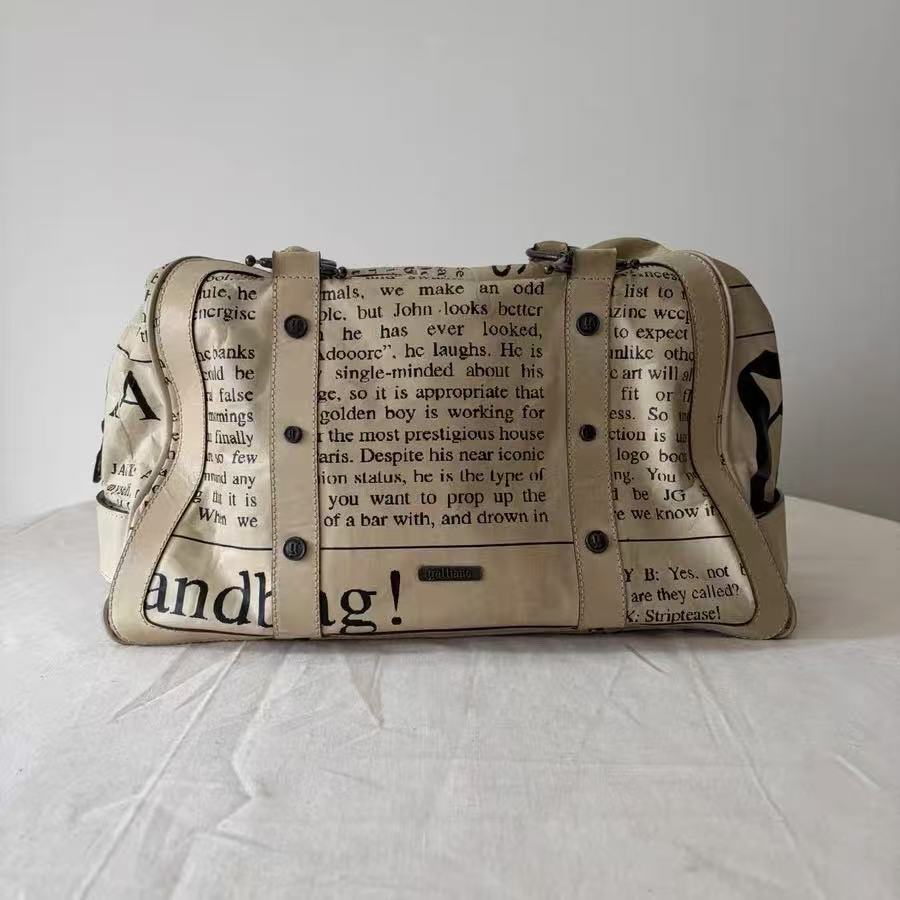 John Galliano 08SS Newspaper Bowler Bag