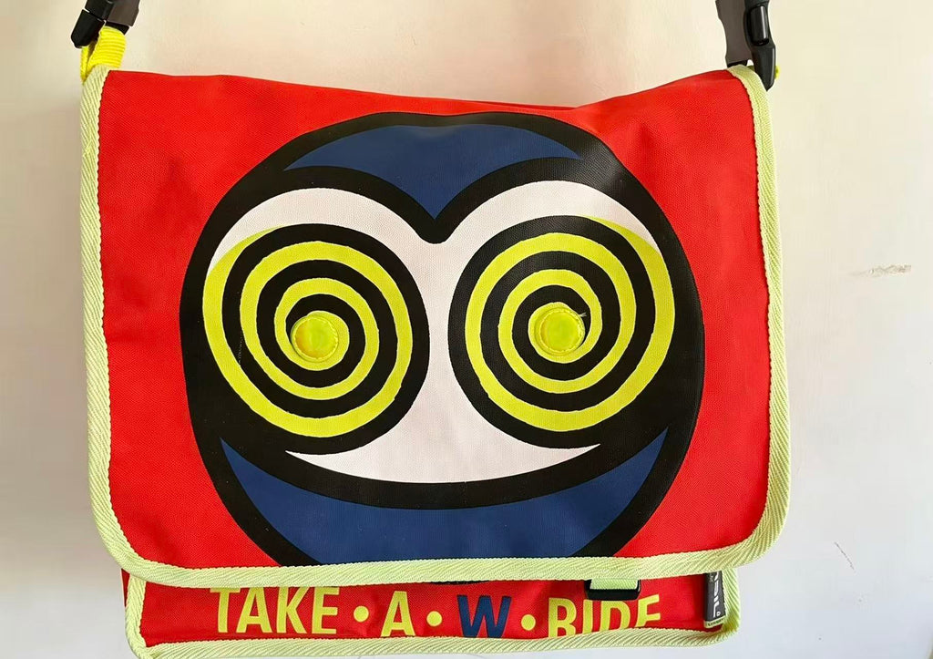 Walter Van Beirendonck Hypnotic Psychedelic Logo Messenger Bag