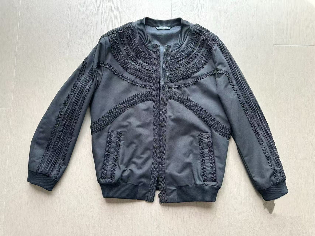 Dolce & Gabbana Macrame Embroidered Bomber Jacket